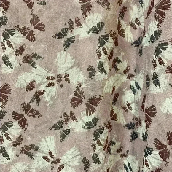 NWOT Airoldi Collection, Floral Print Semi-Transparent  Blouse, XL, Pink & White - Picture 4 of 8